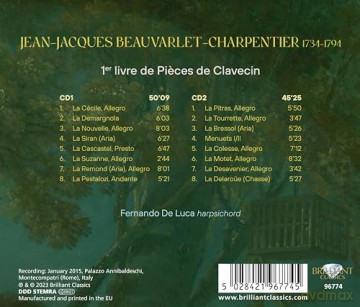 Fernando De Luca: Beauvarlet-Charpentier: 1er Livre De Pieces De Clavecin [2CD]