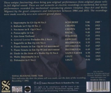 Eugene Dalbert: Masters Of The Piano Roll - The Great Pianists Vol. 6 [CD]