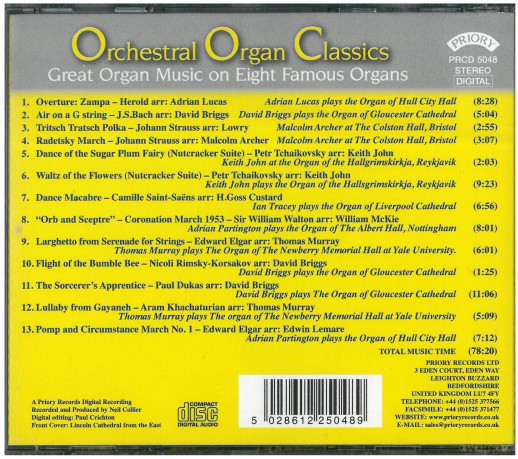 Orchestral Organ Classics [CD]