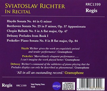 Sviatoslav Richter: Sviatoslav Richter In Recital [CD]