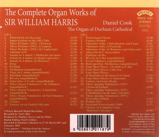 The Complete Organ Works Of Sir William Harris - Organ Of Durham Cathedral [2CD]