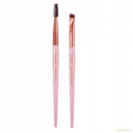DONEGAL Pędzel i szczoteczka do brwi (4294) Mineral Pink 2 szt