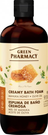 GREEN PHARMACY Kremowa pianka do kąpieli Miód manuka + Oliwa z oliwek 500 ml