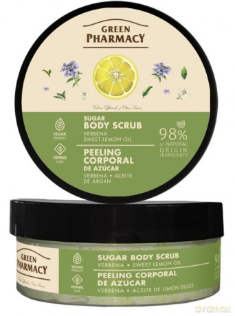 GREEN PHARMACY Multi Peeling cukrowo-solny do ciała Werbena + Słodki olejek 200 ml
