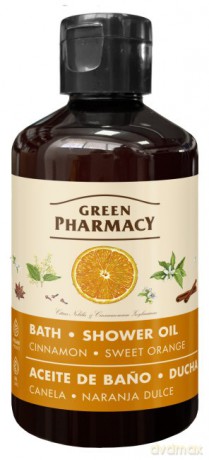 GREEN PHARMACY Olejek do kąpieli i pod prysznic Cynamon i Słodka pomarańcza 250 ml