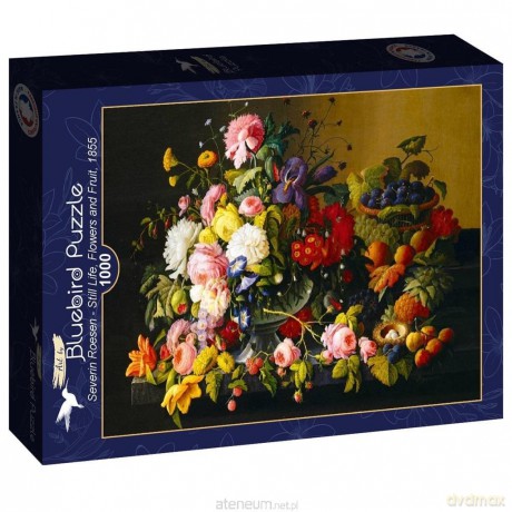 BLUEBIRD 1000 el. Martwa natura z kwiatami i owocami [PUZZLE]