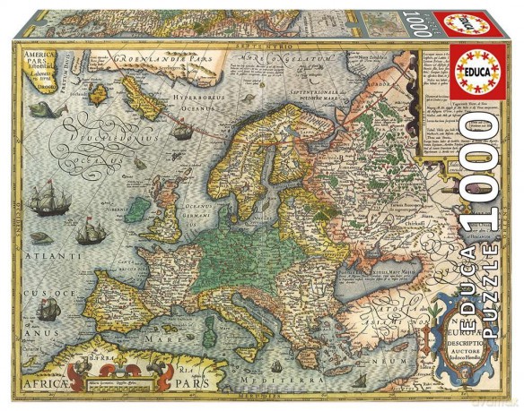 EDUCA 1000 el. Stara mapa Europy [PUZZLE]