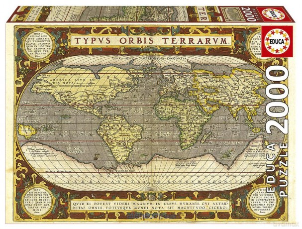 EDUCA 2000 el. Stara mapa świata [PUZZLE]