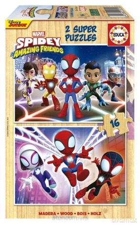 EDUCA 2x16 Spidey i Super-Kumple (drewniane) [PUZZLE]
