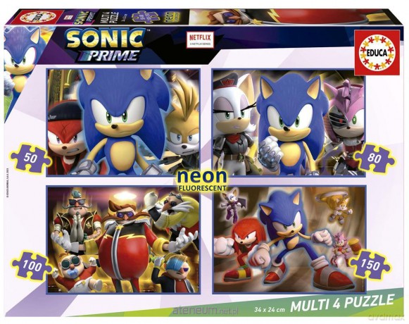 EDUCA 4w1 Sonic Prime (fluorescencyjne) [PUZZLE]