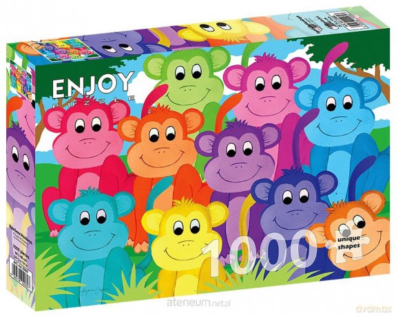 ENJOY 1000 el. Kolorowe małpy [PUZZLE]