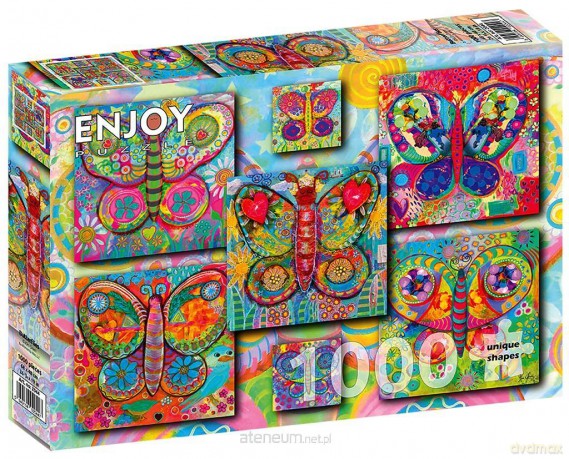 ENJOY 1000 el. Kolorowe motyle [PUZZLE]