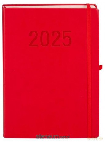 Kalendarz 2025 A4 Memofix DNS czerwony [KALENDARZ]