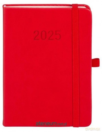 Kalendarz 2025 B6 Memofix TDW czerwony [KALENDARZ]