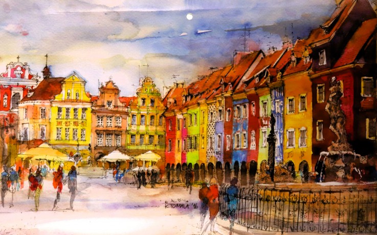 Kalendarz 2025 trójdzielny Akwarela [KALENDARZ]