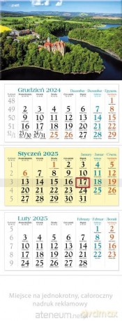 Kalendarz 2025 trójdzielny Zamek [KALENDARZ]