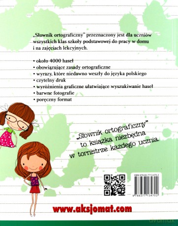 Słownik ortograficzny dla uczniów klas 1-6 [KSIĄŻKA]