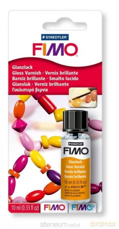 Lakier błyszczący wodny 10ml + pędzelek
