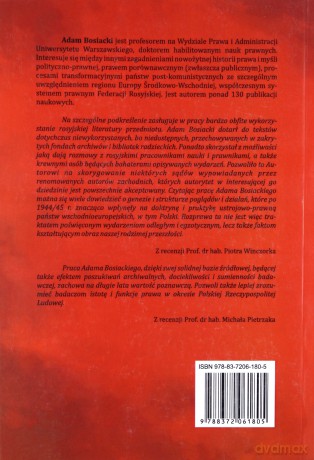 Utopia władza prawo. Doktryna i koncepcje prawne bolszewickiej Rosji 1917-1921 - Bosiacki Adam [KSIĄŻKA]