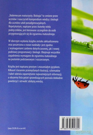 Vademecum maturzysty Biologia (Wyd. 2014) - Pyłka-Gutowska Ewa [KSIĄŻKA]