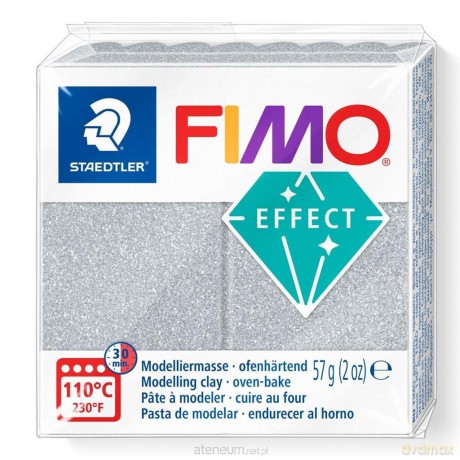 Masa termoutwardzalna Fimo 57g srebrny metaliczny