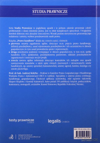Prawo handlowe z testami online w.26 - Andrzej Kidyba [KSIĄŻKA]
