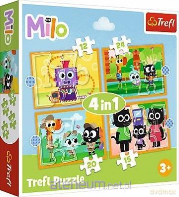 TREFL 4w1 Poznaj Milo i jego przyjaciół [PUZZLE]
