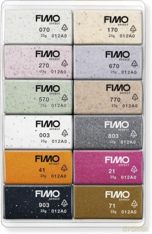 Zestaw Fimo Effect Boho 12 kostek 25g