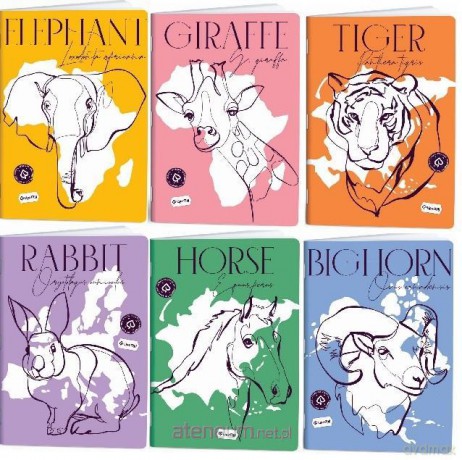 Zeszyt A4/60K kratka Animals (10szt)