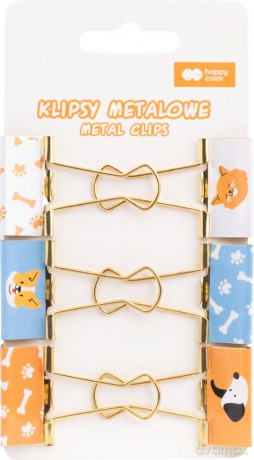 Klipsy metalowe CAT&DOG 6 szt.