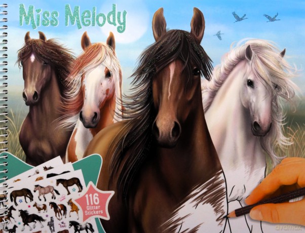 Kolorowanka z naklejkami Miss Melody 12978A