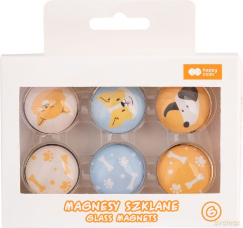 Magnesy szklane CAT&DOG 6 szt.