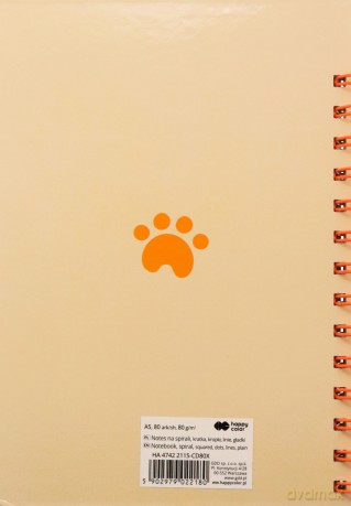 Notes A5 na spirali CAT&DOG z przekładkami 80 ark.