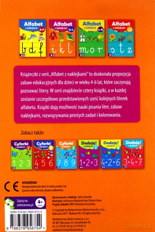 Alfabet Z Naklejkami G-L [KSIĄŻKA]