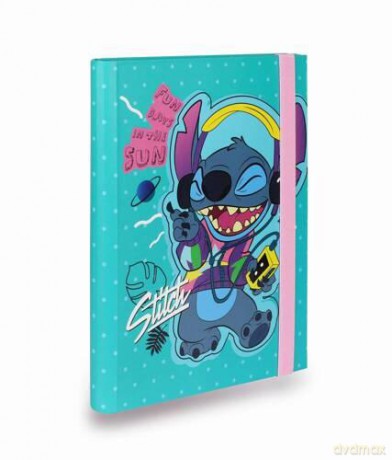 Teczka A5 przestrzenna z gumką Stitch wzór 2