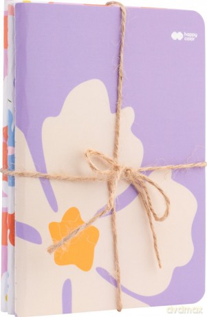 Zestaw notesy A6 szytych BLOOM-Pastel 3 szt. po 32 ark.