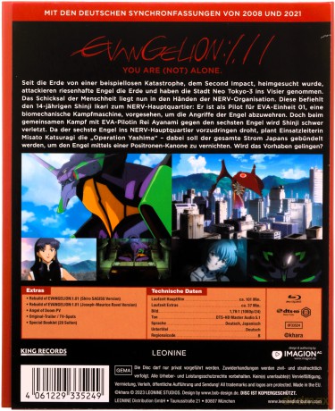 Evangelion 1.11: You Are (Not) Alone (mediabook) [Blu-Ray]