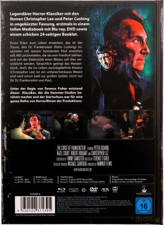 The Curse of Frankenstein (Przekleństwo Frankensteina) (mediabook) [Blu-Ray]+[DVD]