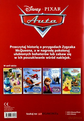 Auta Koloruj Czytaj Naklejaj [KSIĄŻKA]
