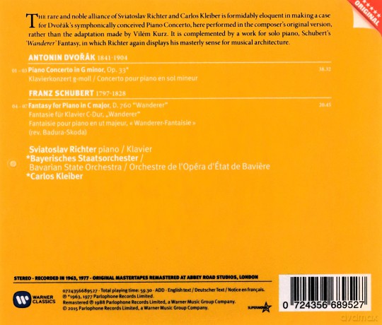 Richter/Kleiber/Bayerisch.Staatsorchest: Groc-Piano Concerto/Wanderer Fantasie [CD]