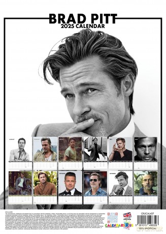 Brad Pitt: 2025 Calendar [KALENDARZ]