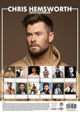 Chris Hemsworth: 2025 Calendar [KALENDARZ]