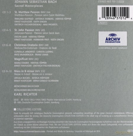 Richter/Mbo: Bach: Sacred Masterworks [10CD]