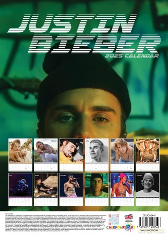 Justin Bieber: 2025 Calendar [KALENDARZ]
