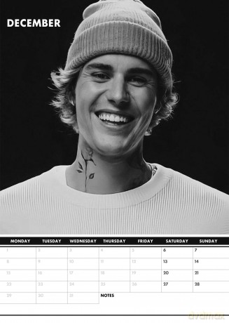 Justin Bieber: 2025 Calendar [KALENDARZ]