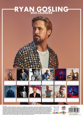 Ryan Gosling: 2025 Calendar [KALENDARZ]