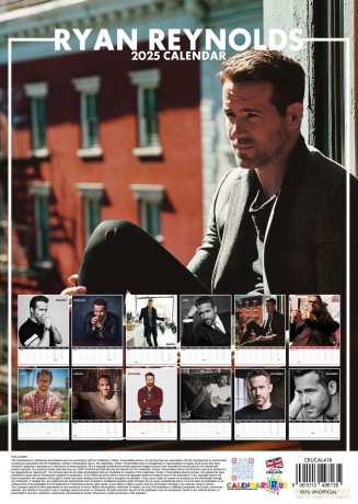 Ryan Reynolds: 2025 Calendar [KALENDARZ]