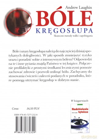 Bóle Kręgosłupa Skuteczne Metody Walki I Zapobiegania - Andrew Laugin [KSIĄŻKA]