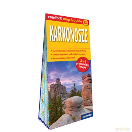 Karkonosze laminowany map&guide 2w1 przewodnik i mapa