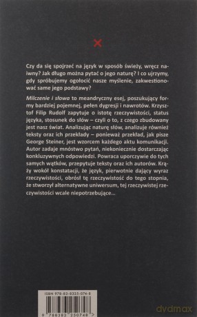 Milczenie i słowa - Krzysztof Filip Rudolf [KSIĄŻKA]